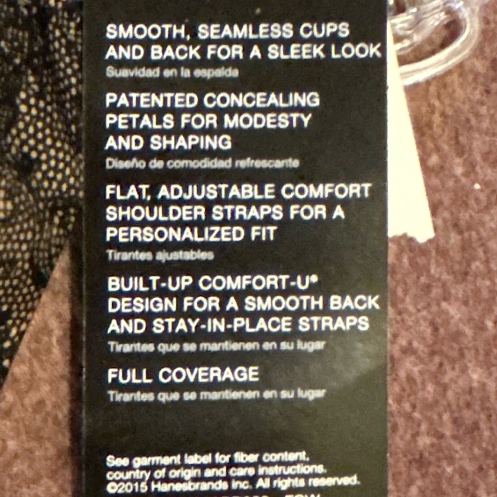 Bali 42C black lace bra, fully adjustable beautiful smoothing, and concealing - Picture 11 of 12